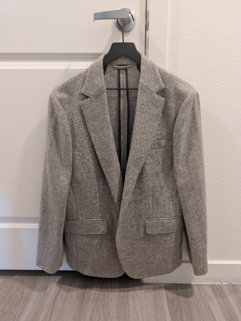 Bonobos Jetsetter Unconstructed Blazer Oatmeal Gray Houndstooth 38S Athletic NWT